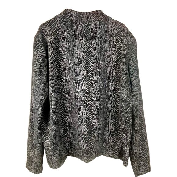 Vintage Snakeskin Print Blazer Jacket Size L Glam Rocker Mob Wife New NWT READ - Picture 2 of 16